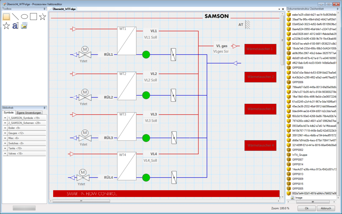 Prozessview in Software Grafische Projektierung von SAMSON