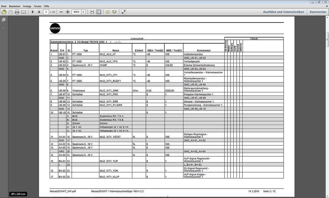 Documentation in SAMSON graphical project management tool
