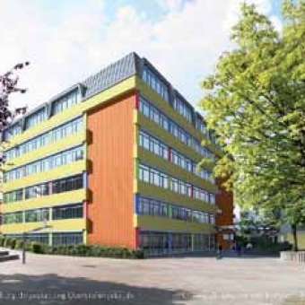 Foto des Schulgebäudes der Humboldtschule in Bad Homburg